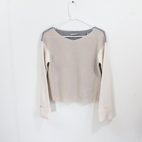 Vince Cashmere Sweater XS Women Cropped Top Soft Ribbed Knit - Picture 6 of 10